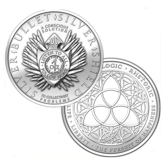 Silver Shield Trivium 1oz. .999 Silver Round (No Tax) Minor Tone Spot
