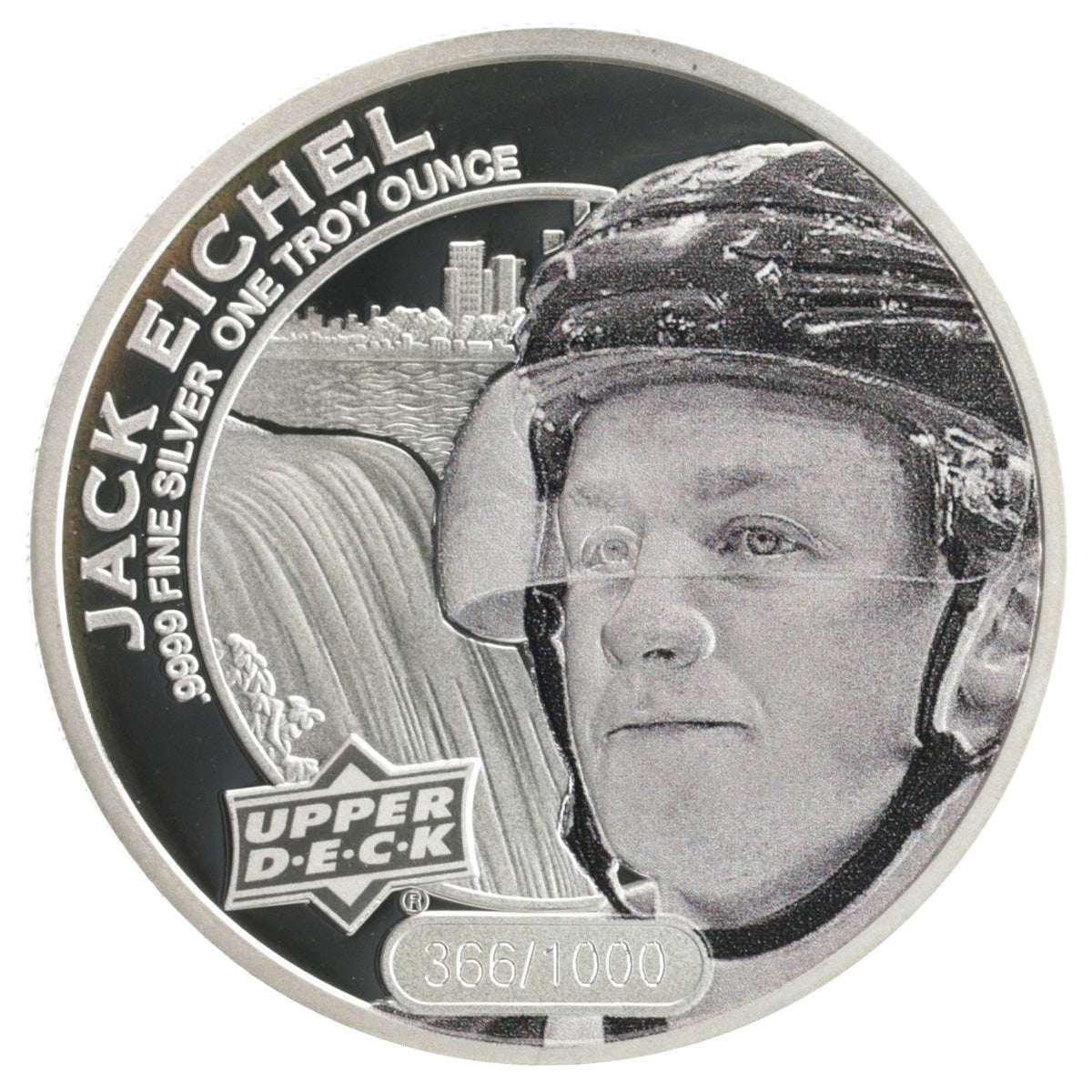 2017 $5 High Relief Jack Eichel 1oz. Silver - Mintage of 1000 (No Tax) Scr Capsule
