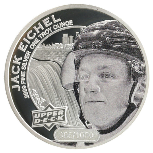 2017 $5 High Relief Jack Eichel 1oz. Silver - Mintage of 1000 (No Tax) Scr Capsule
