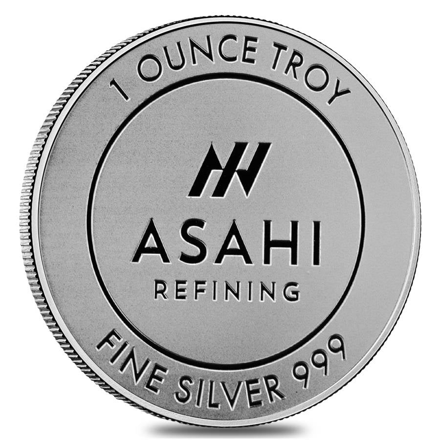 Asahi 1oz .999 Fine Silver Round (Tax Exempt) Scuffed/Scr