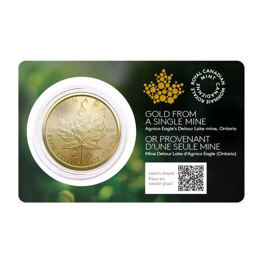 2024 $50 Detour Lake Mine 1oz. GML (No Tax) NO CREDIT CARDS or PAYPAL - Scratches on Card