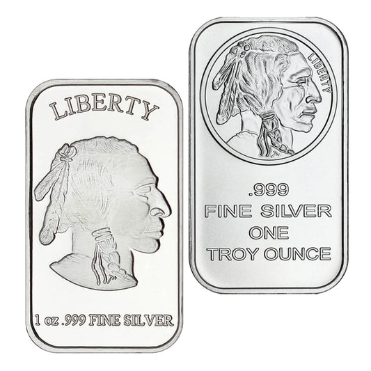 SilverTowne United States Buffalo Bar 1oz .999 Silver (TAX Exempt)