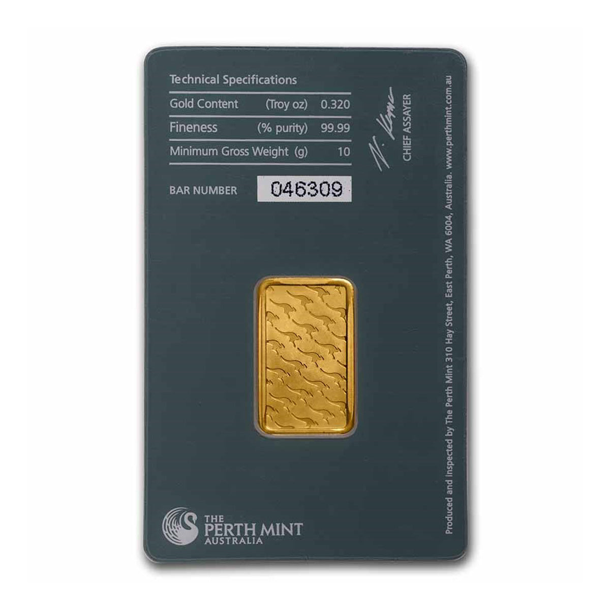 Perth Mint 10g .999 Gold Bar in Original Package (No Tax) Scratched Package