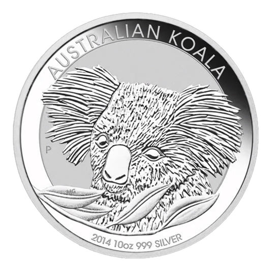2014 Australia $10 Koala 10oz .999 Fine Silver Coin (No Tax) Scuffs on Capsule