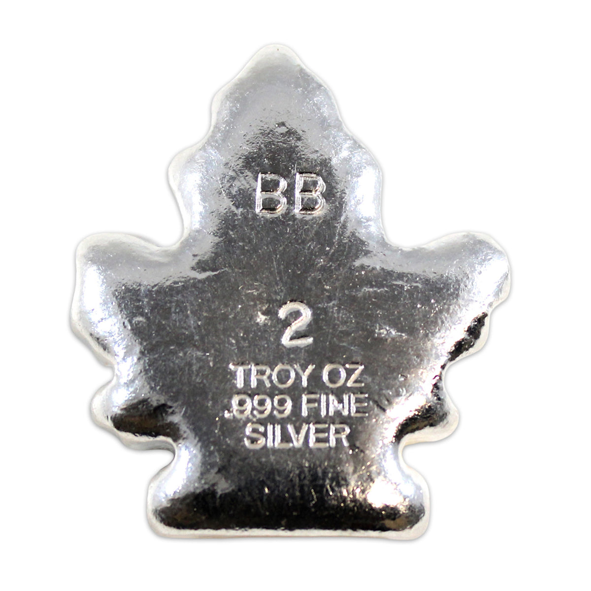 Beaver Bullion Maple Leaf 2oz .999 Fine Silver (No Tax) May have light scr