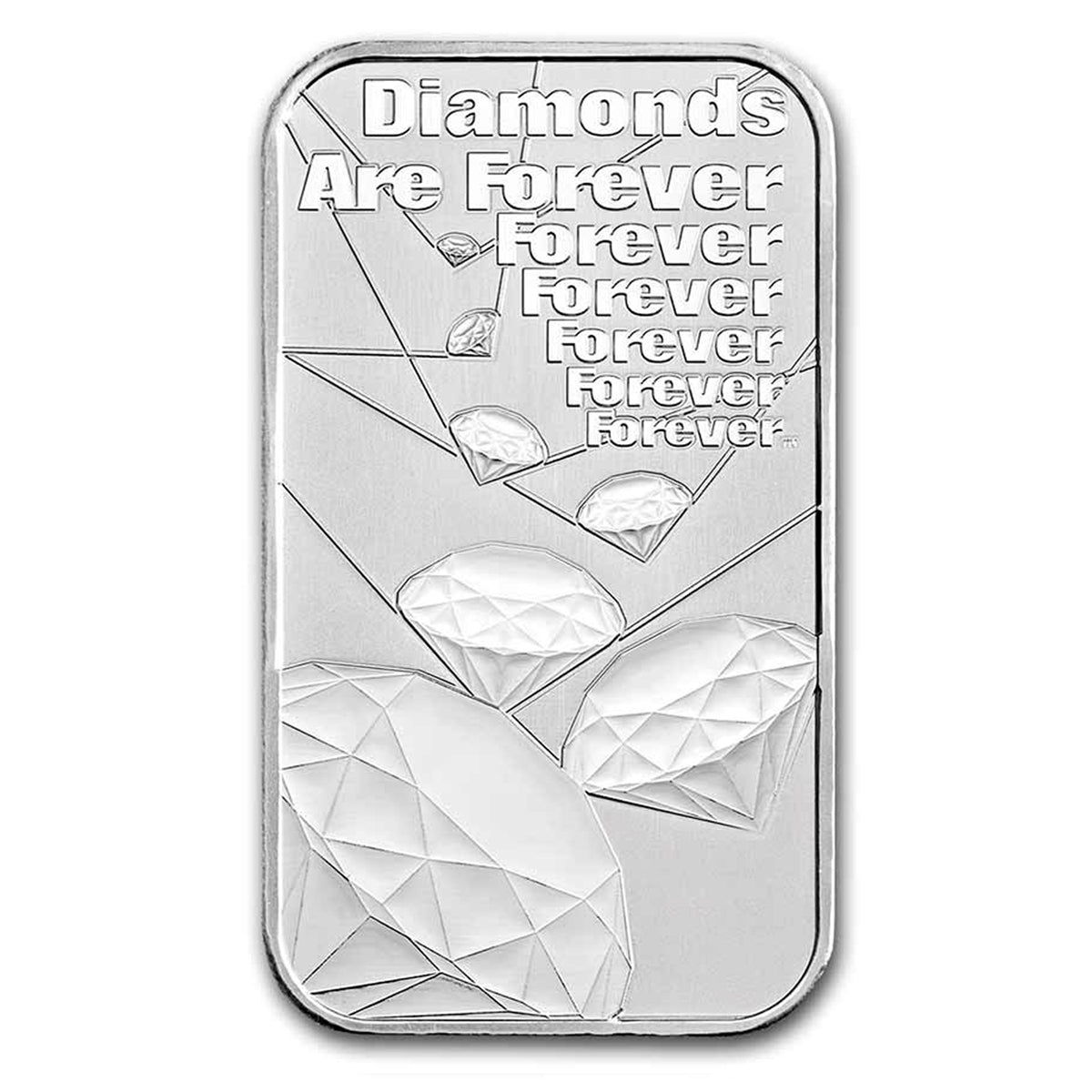 (2022) James Bond: Diamonds Are Forever (007) 1oz Silver Bar (No Tax) Light Toning