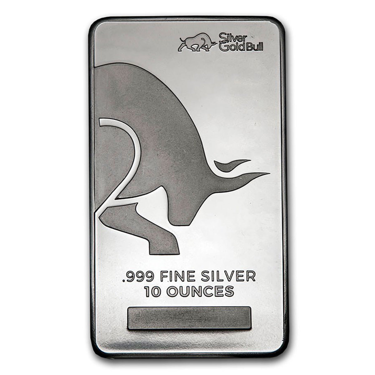 Silver Gold Bull 10oz Fine Silver .999 Bar (No Tax) Lightly Toned
