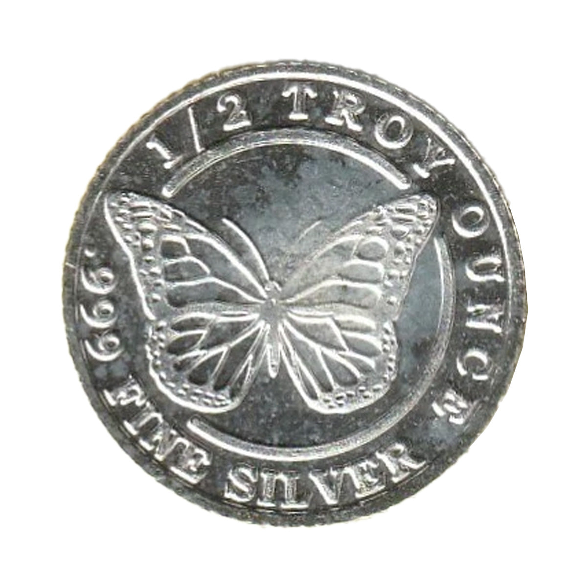 Monarch Butterfly 1/2oz .999 Fine Silver Round (No Tax) Spotty