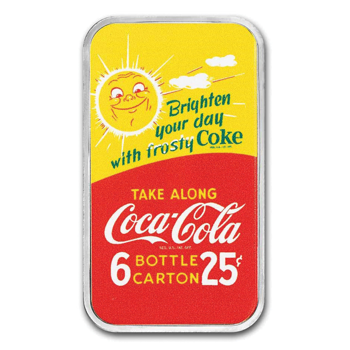 Coca-Cola® Summer Fun Colourized 1oz Silver Bar in Special Card (No Tax)