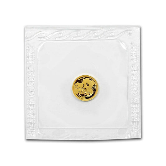 2019 China 10Y Panda 1g .999 Gold SEALED (No Tax) Scratches on Seal