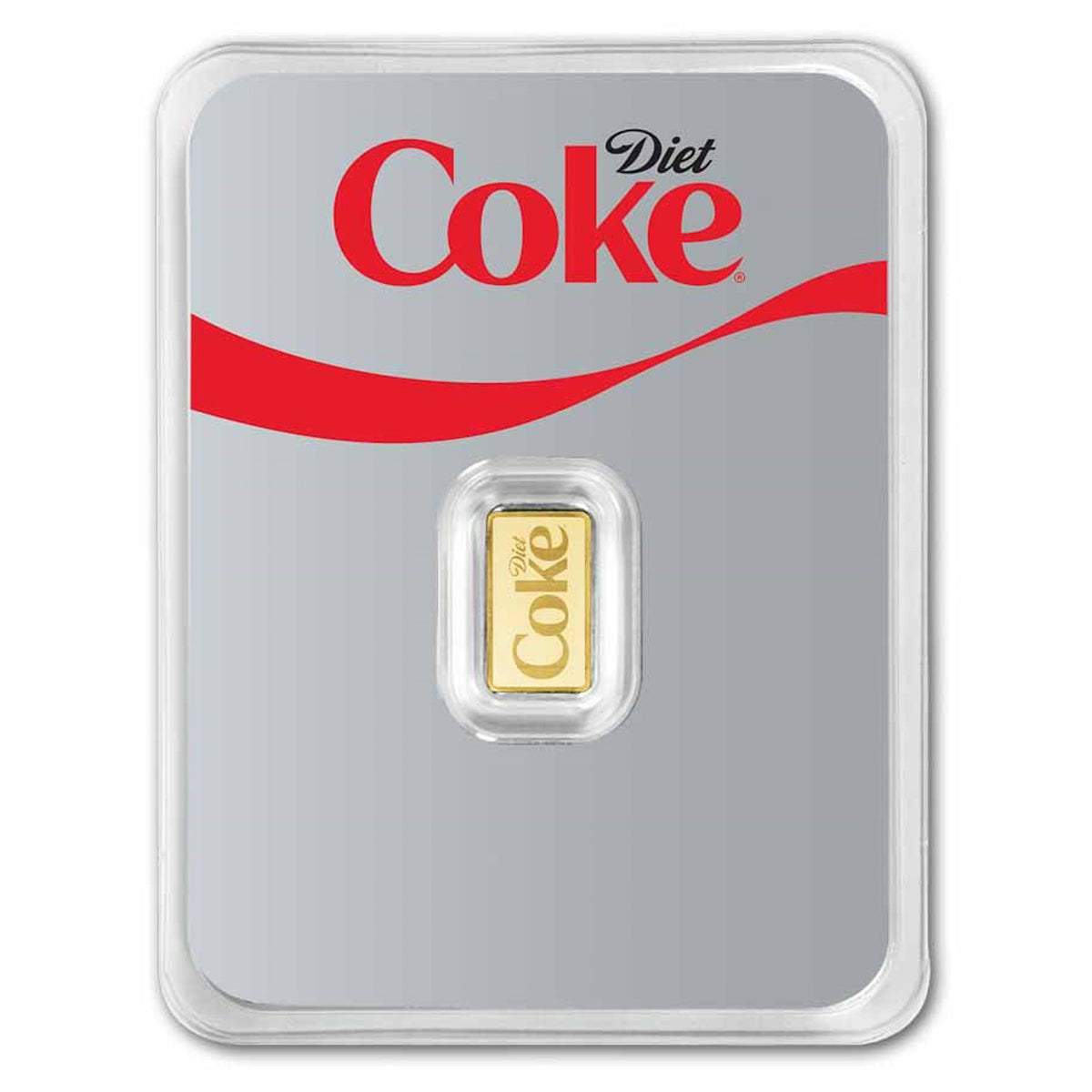 Coca-Cola® Diet Coke 1 gram .9999 Gold Bar in Card (No Tax)