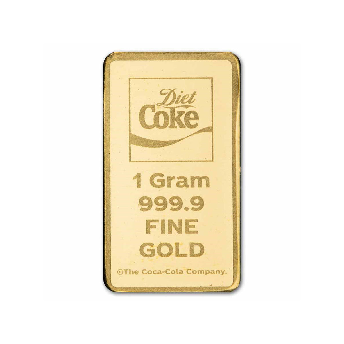 Coca-Cola® Diet Coke 1 gram .9999 Gold Bar in Card (No Tax)