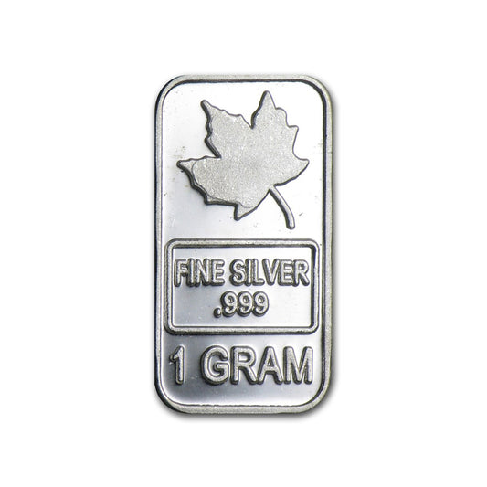 Maple Leaf 1g .999 Silver Bar in Square Capsule (No Tax) Issues