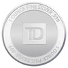 TD Bank 1oz .999 Silver Round (No Tax) Lightly Toned/Scratched