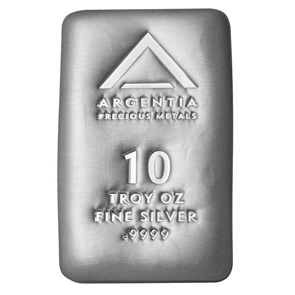 Argentia 10oz Silver Bar in Box (No Tax) Bar may have light scuff
