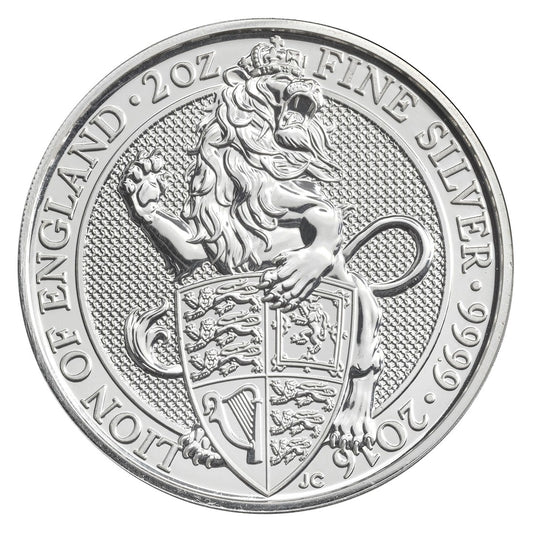 2016 Great Britain £5 Queen's Beast: Lion of England 2oz (No Tax) Scr