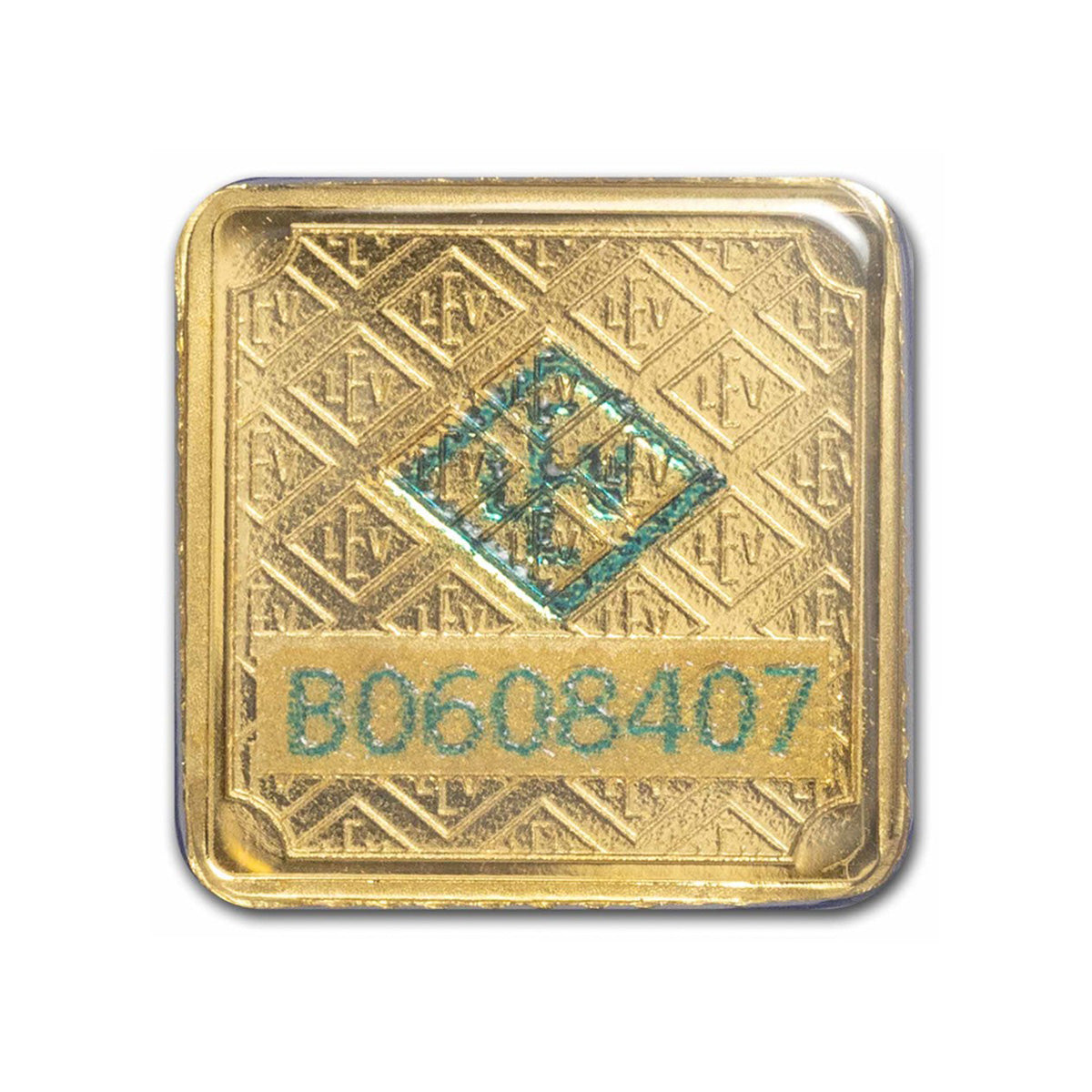 Geiger Edelmetalle 1g .9999 Gold Square Bar in Capsule (No Tax) Scuffed Capsule