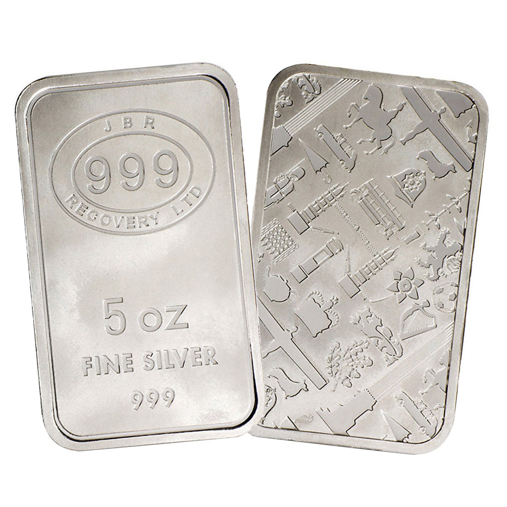 JBR 5oz .999 Fine Silver Bar (No Tax)