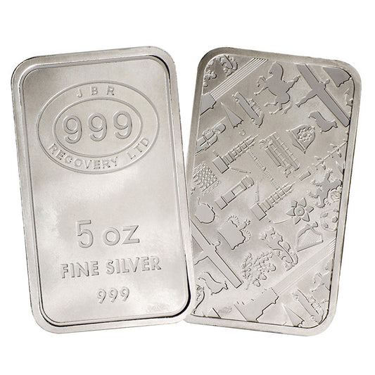 JBR 5oz .999 Fine Silver Bar (No Tax)