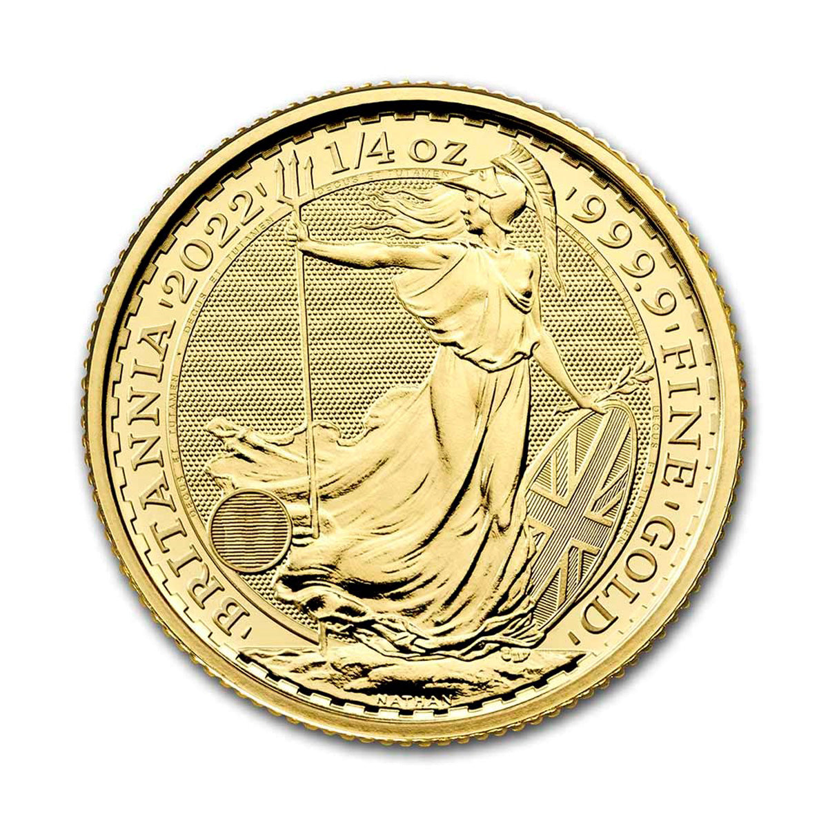 2022 Great Britain £25 Britannia 1/4oz .9999 Fine Gold (No Tax)