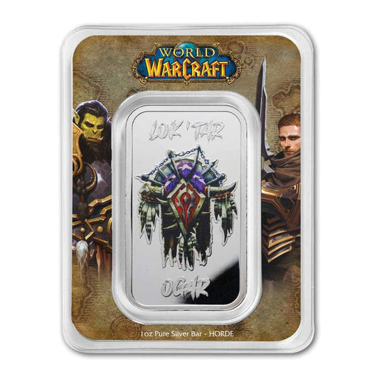 World of Warcraft: Horde 1oz .999 Silver Bar in Special Card (No Tax)