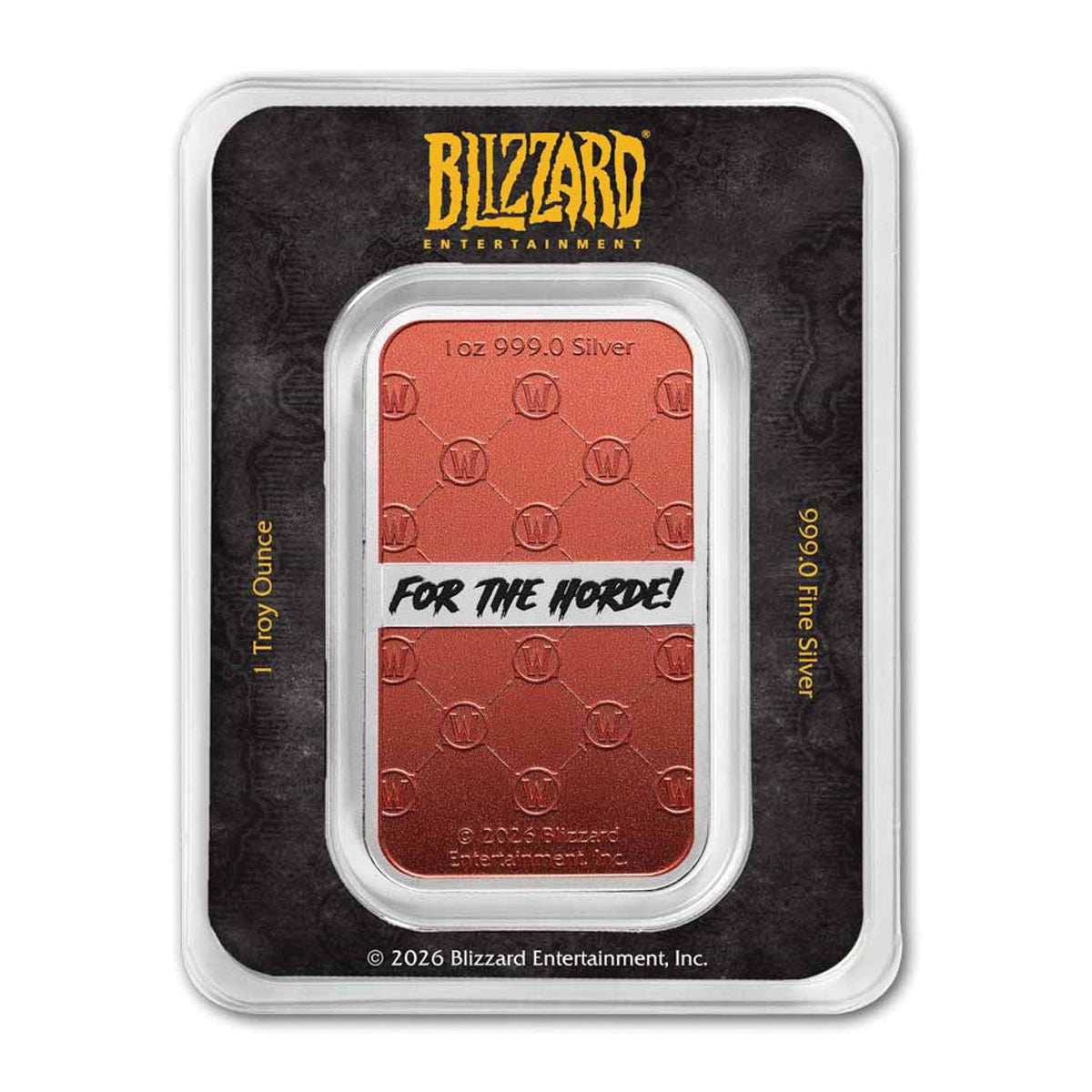 World of Warcraft: Horde 1oz .999 Silver Bar in Special Card (No Tax)