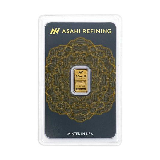 Asahi Refining 1g .9999 Fine Gold Bar (No Tax)