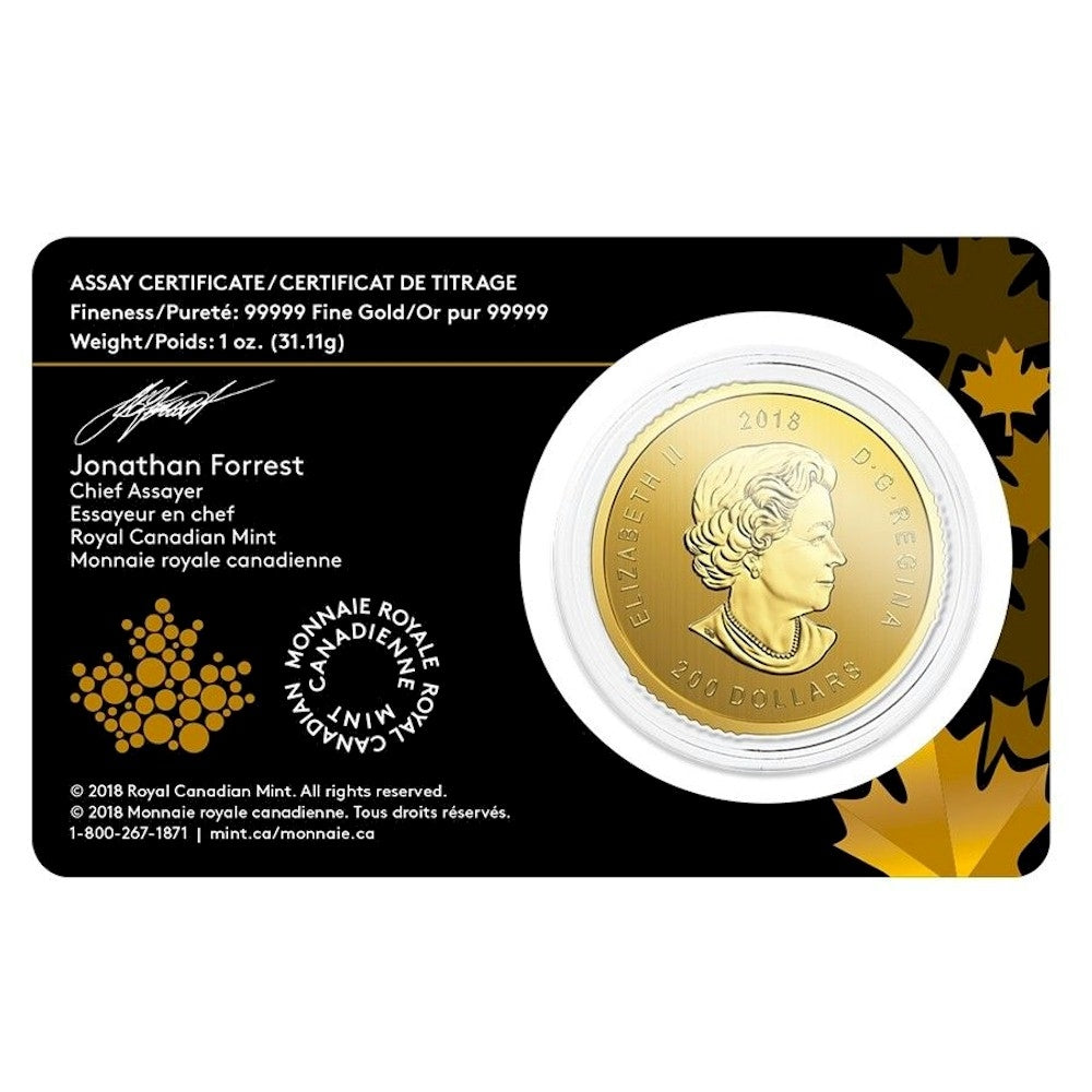 2018 Canada $200 Golden Eagle 1oz Gold (No Tax) Scrat. Packaging - NO Credit Card, Paypal