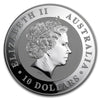 2012 Australia $10 Kookaburra 10oz Silver (No Tax) Hairline Scratches on Cap.