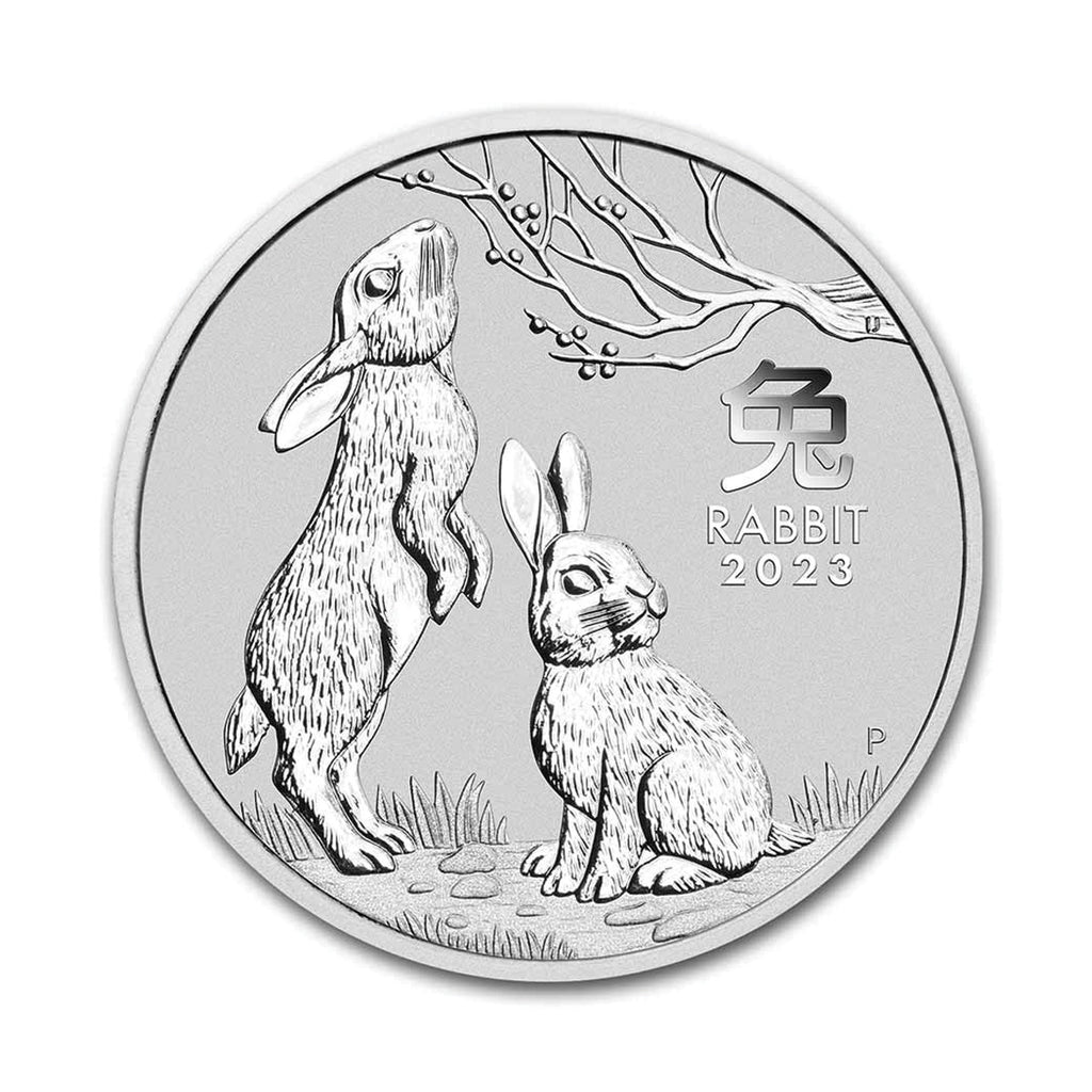 2023 Australia 50-Cents Year of the Rabbit 1/2oz Silver (No Tax) Light Rim Toning