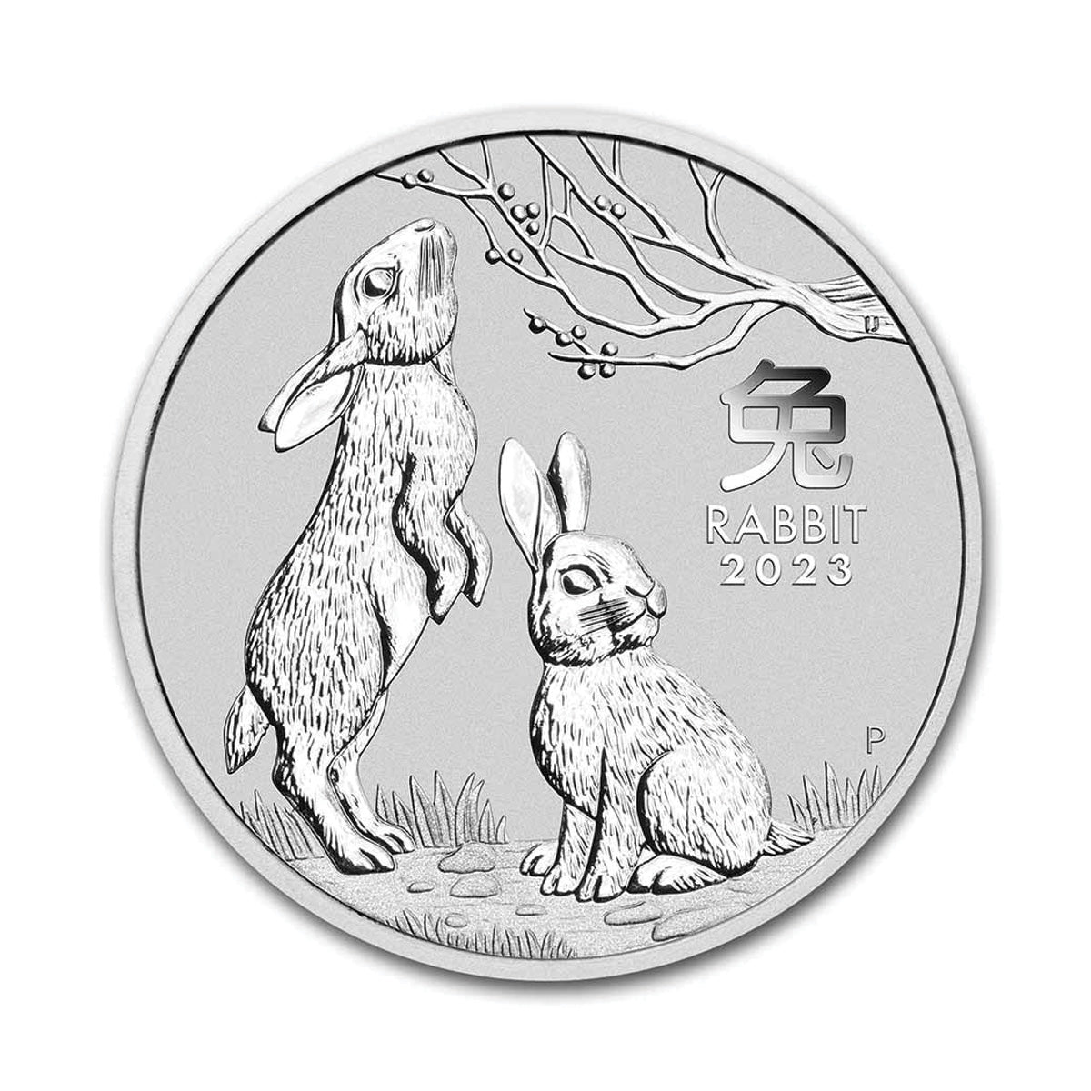 2023 Australia 50-Cents Year of the Rabbit 1/2oz Silver (No Tax) Light Rim Toning