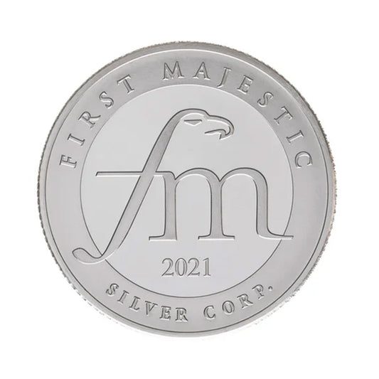 2021 First Majestic 1/2oz Silver Round (No Tax) Lightly Toned