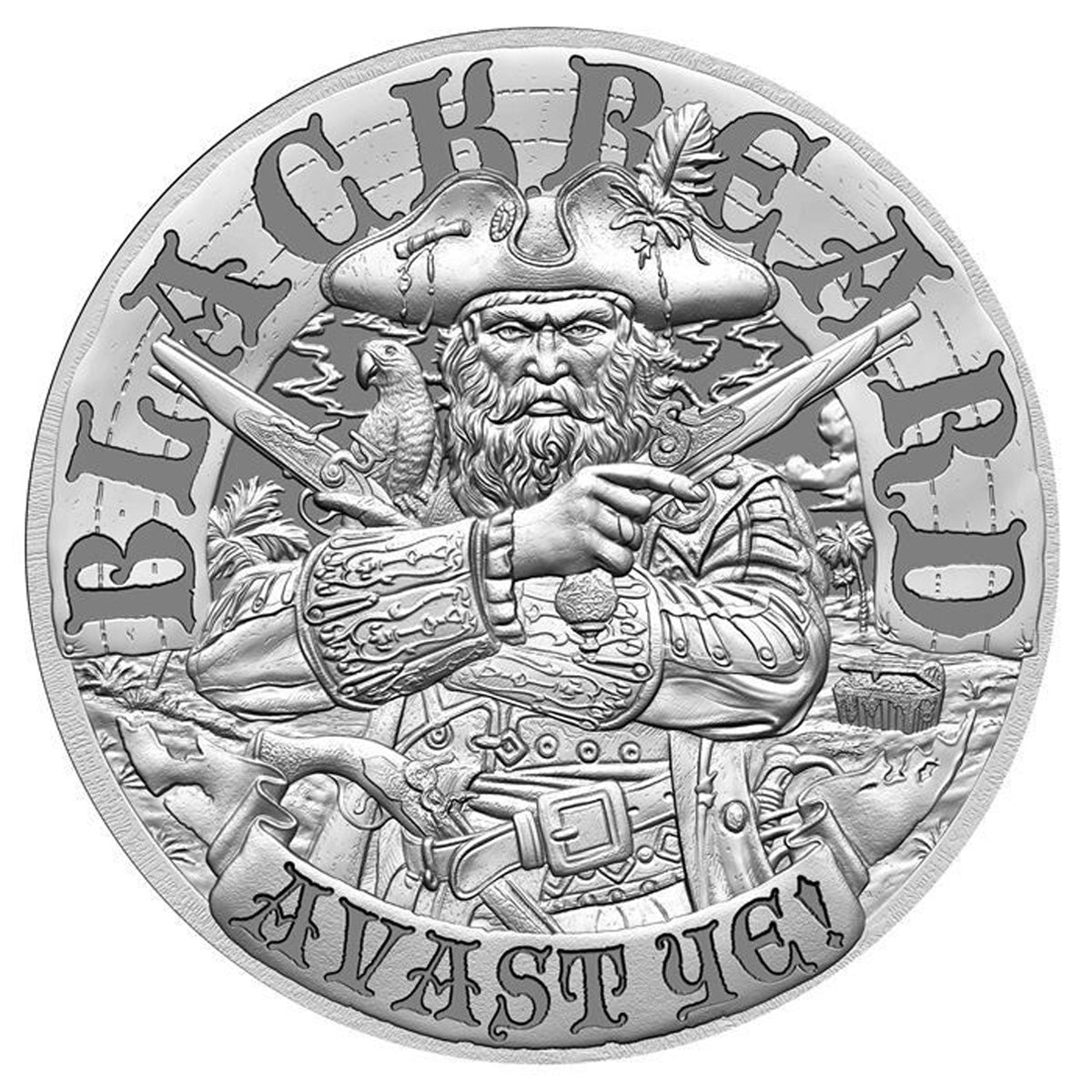 Blackbeard (Queen Anne's Revenge) 1oz .999 Silver Round (No Tax)