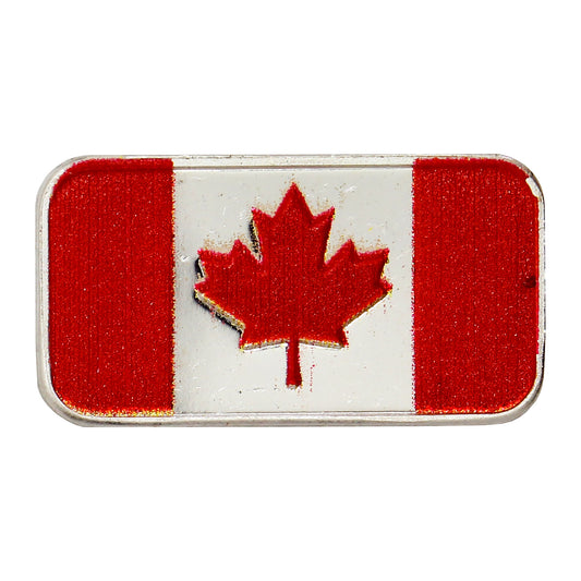 RSSC 1g Coloured Canadian Flag .999 Fine Silver Bar (No Tax) Hairline Scr