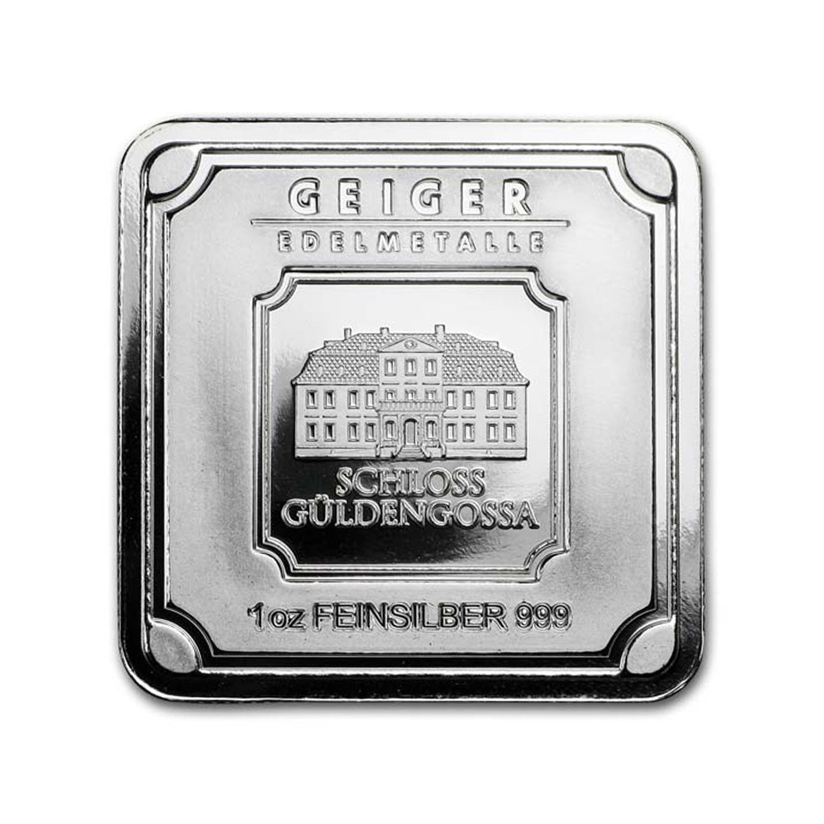 Geiger Edelemetalle 1oz Silver Bar in Capsule (No Tax) Light toning