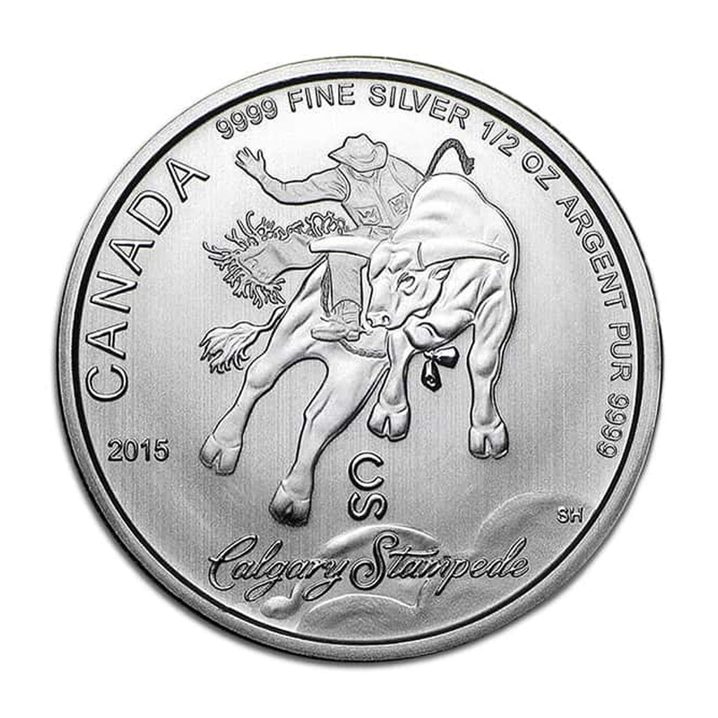 2015 Canada $2 Calgary Stampede 1/2oz .9999 Fine Silver Coin (TAX Exempt)