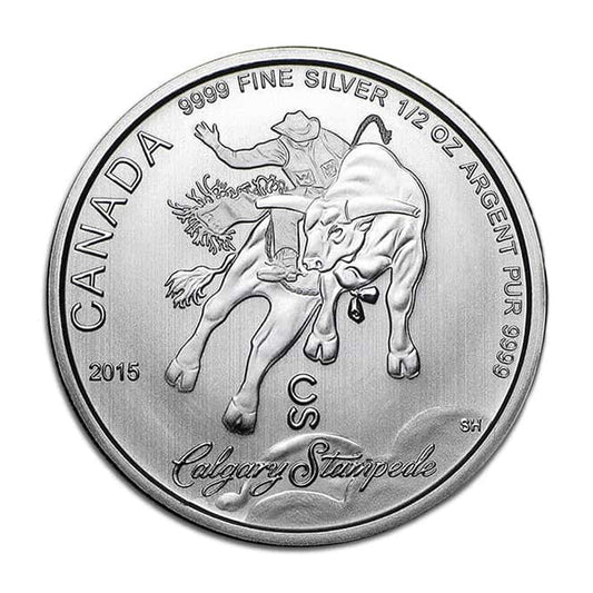 2015 Canada $2 Calgary Stampede 1/2oz .9999 Fine Silver Coin (TAX Exempt)
