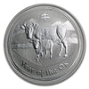 2009 Australia $1 Year of the Ox (Series II) 1oz .999 Silver (No Tax) Lightly Scr Cap