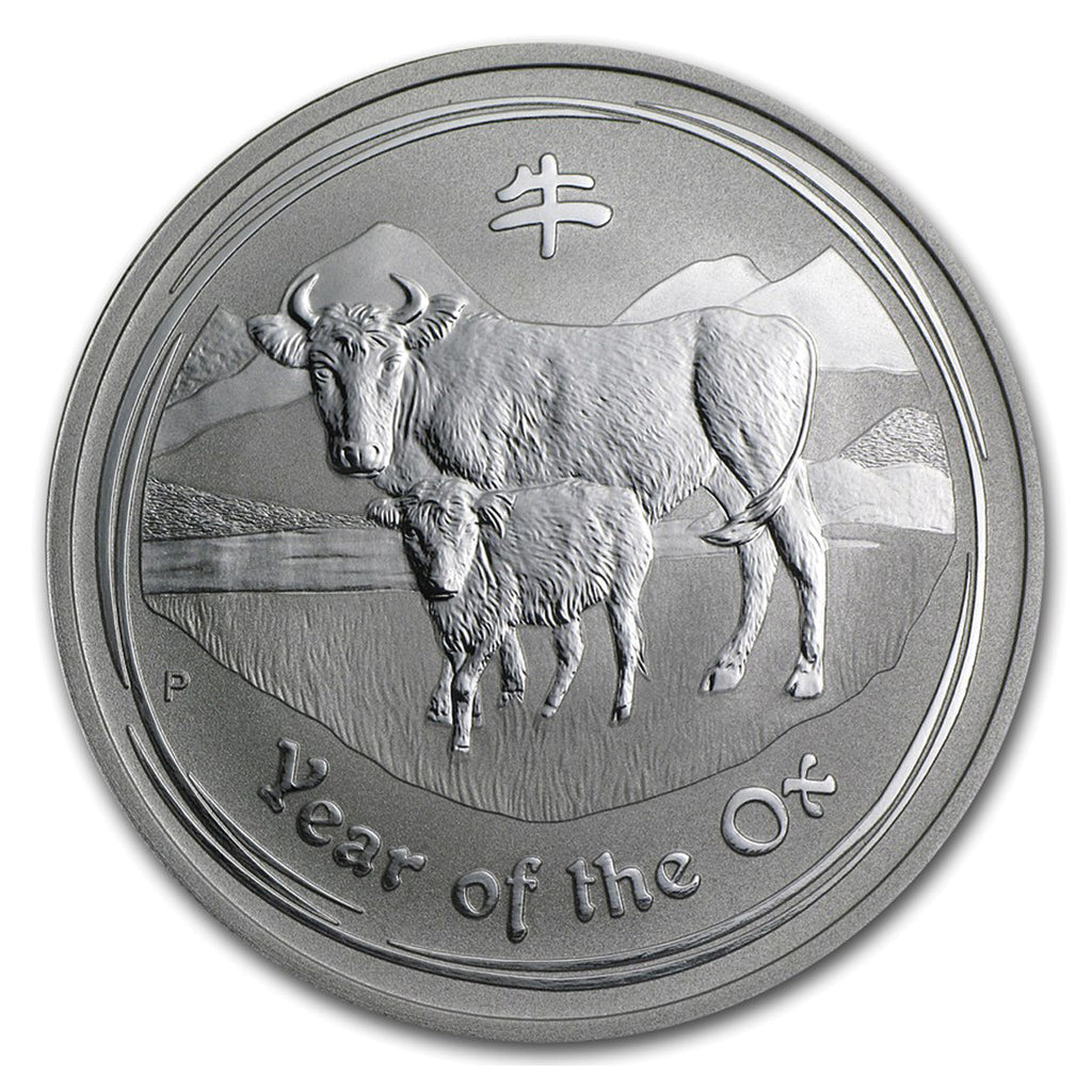 2009 Australia $1 Year of the Ox (Series II) 1oz .999 Silver (No Tax) Lightly Scr Cap