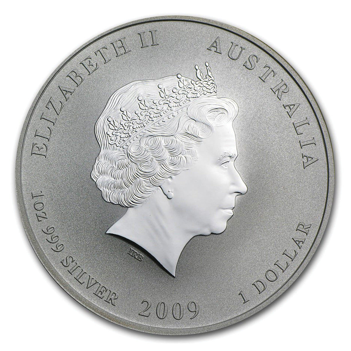 2009 Australia $1 Year of the Ox (Series II) 1oz .999 Silver (No Tax) Lightly Scr Cap