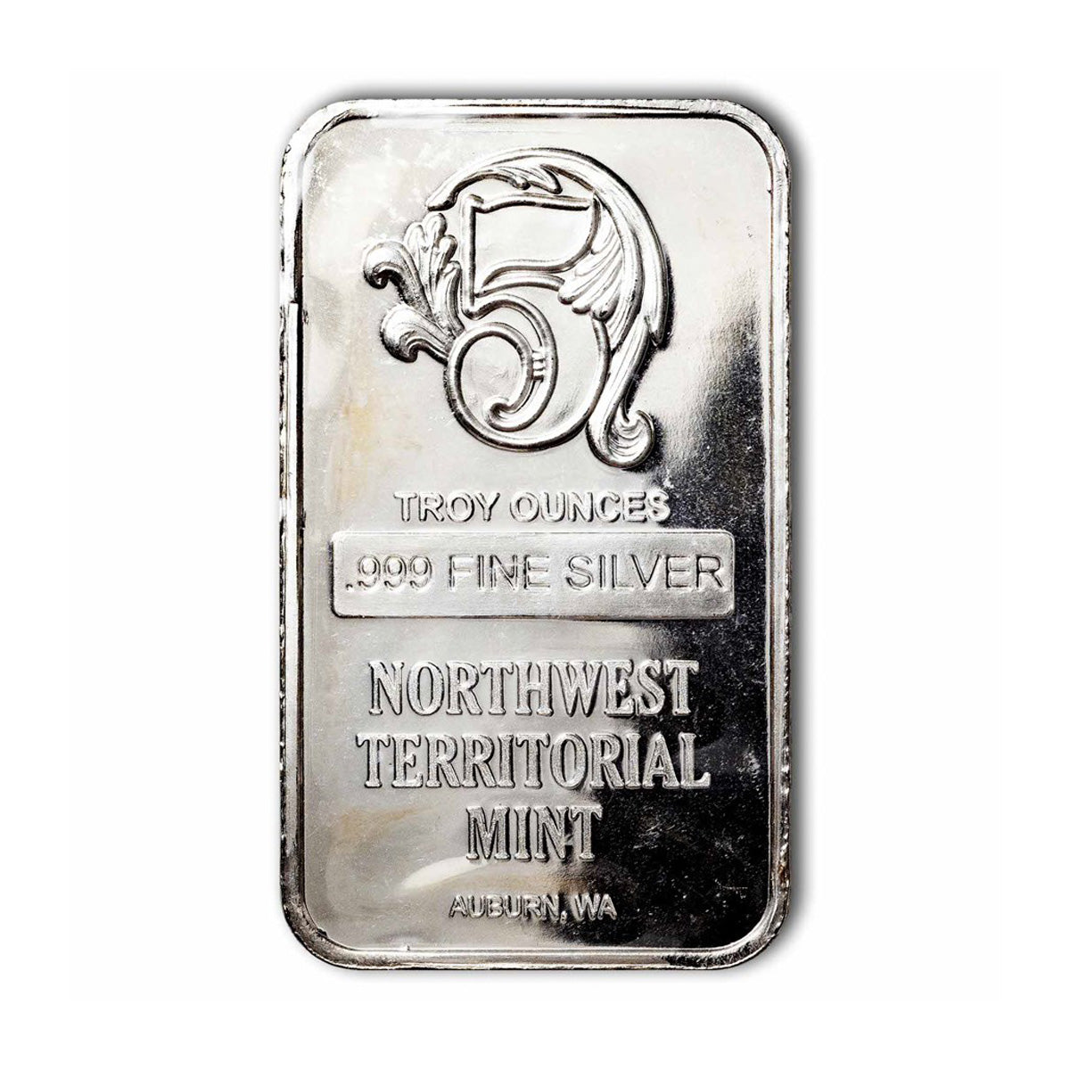 Northwest Territorial Mint 5oz .999 Silver Bar (No Tax) Toning/Scuff