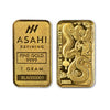 2025 Asahi Refining 1g Lunar Year of the Snake .9999 Fine Gold Bar (No Tax) Packaging Scr
