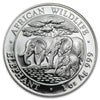 2013 Somali Republic 100 Shillings Elephant 1oz Silver (No Tax) Light toning/Edge Toning