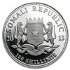 2013 Somali Republic 100 Shillings Elephant 1oz Silver (No Tax) Light toning/Edge Toning