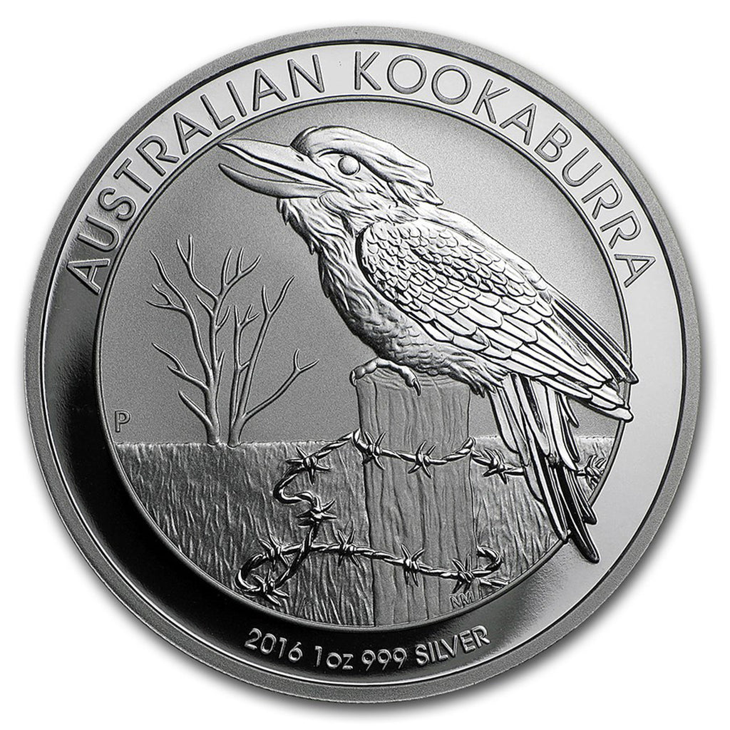 2016 Australia $1 Kookaburra 1oz Silver (No Tax) Light Toning/COIN ONLY