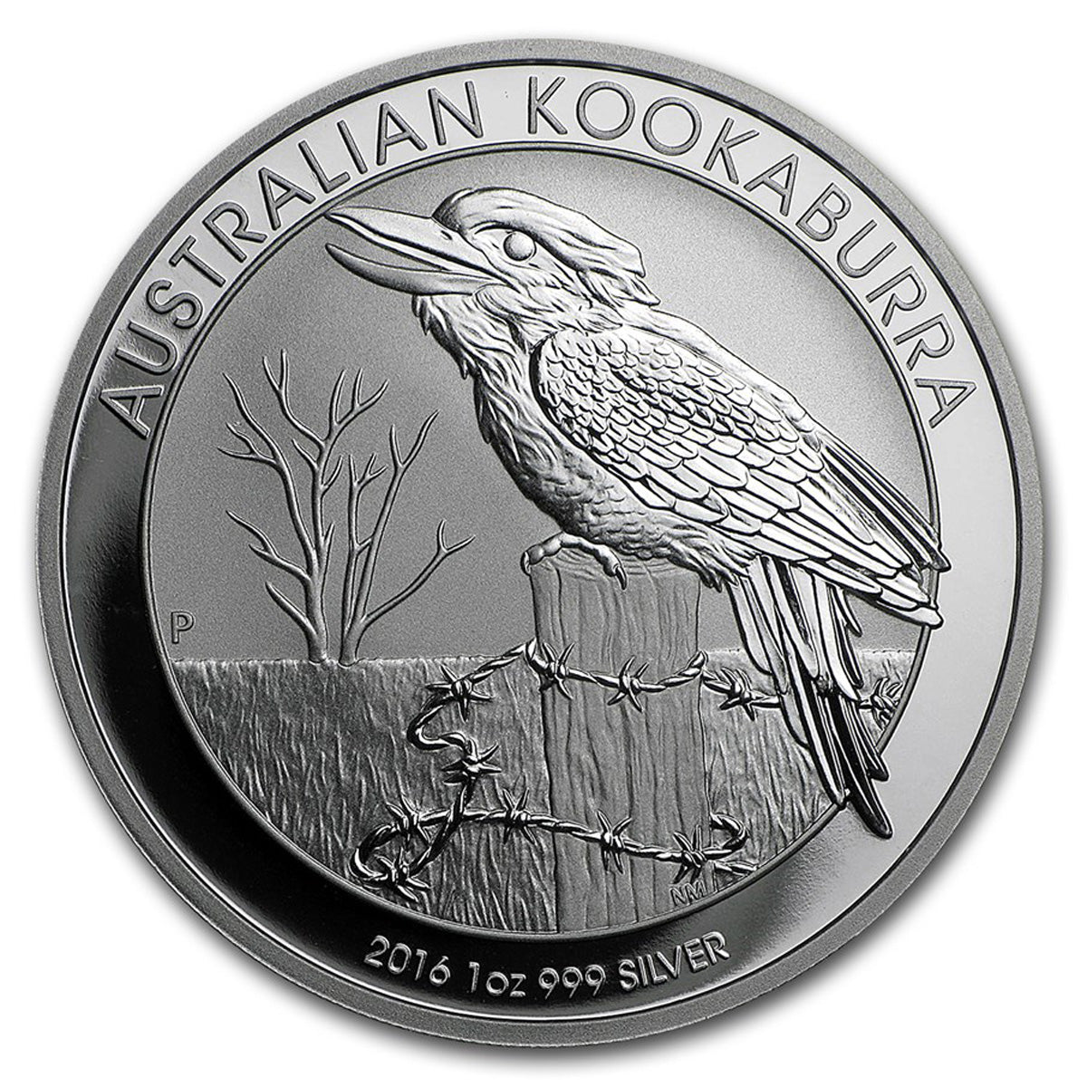 2016 Australia $1 Kookaburra 1oz Silver (No Tax) Light Toning/COIN ONLY