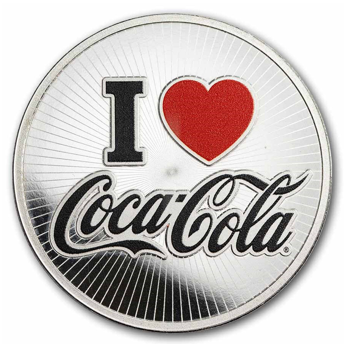 Coca-Cola® Colourized 140 Years Anniversary 1oz Silver Round (No Tax)