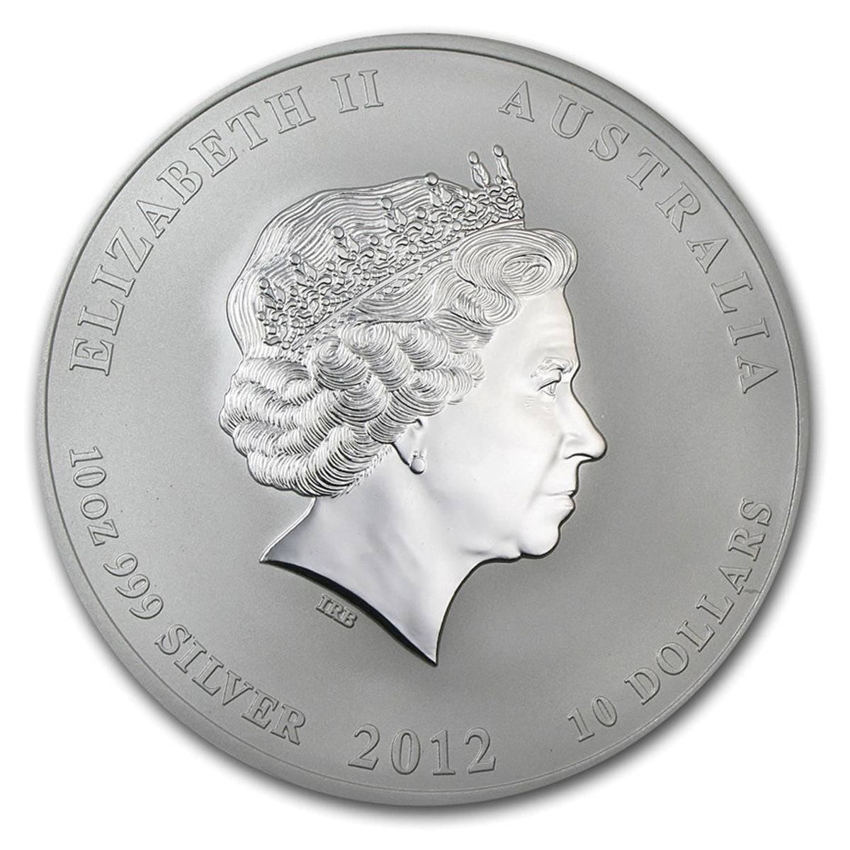 2012 Australia $10 Coloured Year of the Dragon 10oz Silver (No tax) Flaws