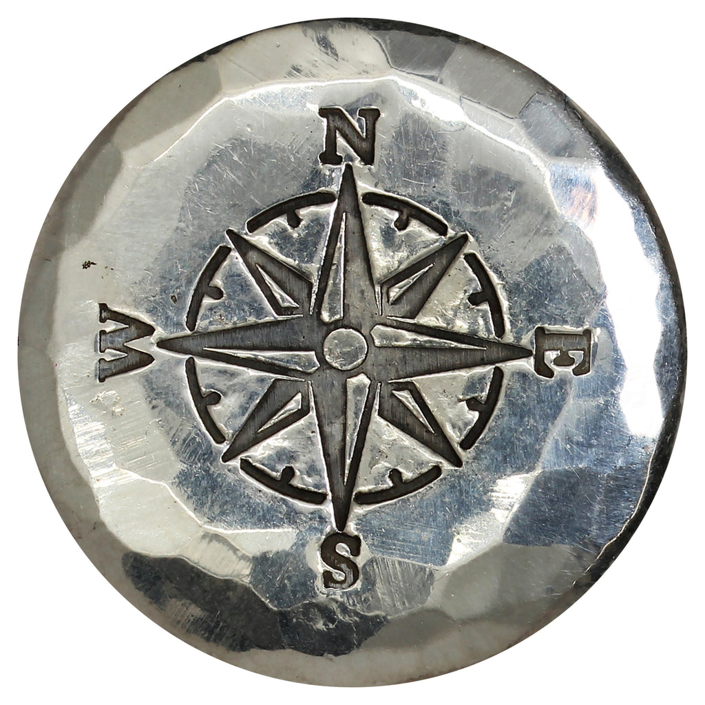 RSSC 1oz Hammered Round w Compass Silver (No Tax) Light Scratches