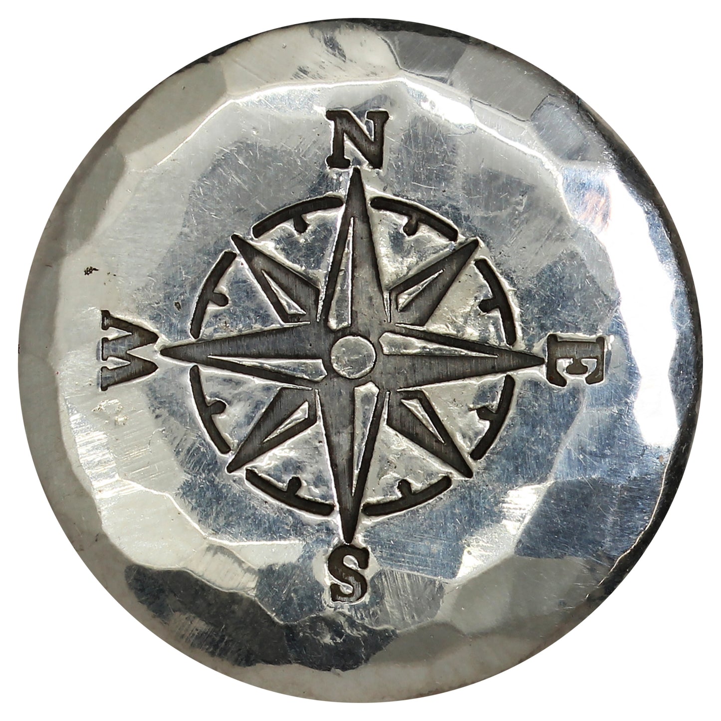 RSSC 1oz Hammered Round w Compass Silver (No Tax) Light Scratches